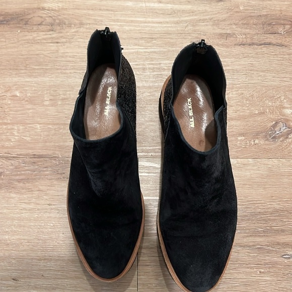 ALL BLACK Flatform Tread Glitter Shootie Women's Boot Size -  39/8.5 - Picture 4 of 10